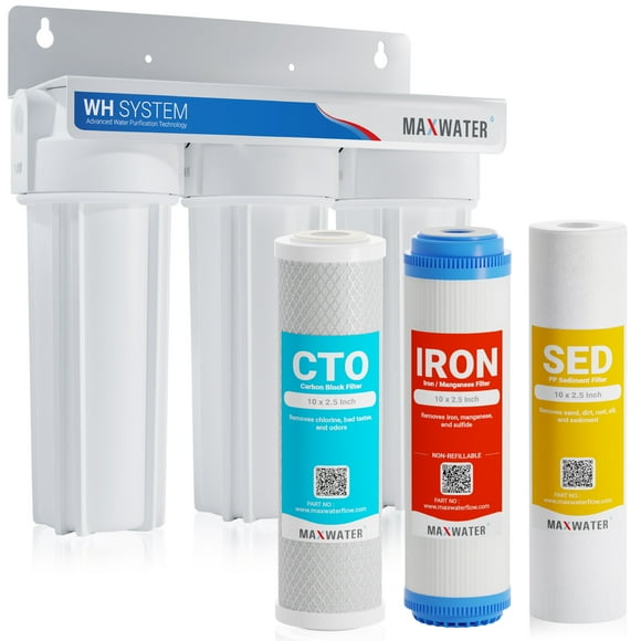 Max Water 3 Stage (Coastline, Cottage, Farm, Well & Underground Water) 10 inch Water Filtration
