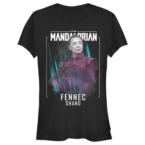 Junior's Star Wars: The Mandalorian Fennec Shand Female Assassin Graphic Tee Black Small