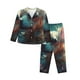thumbnail image 1 of Balery Cute Flower Chihuahua Puppy Conjunto de Pijama con Estampado para Mujer, Conjunto de Dos Piezas con Manga Larga, Ropa de Dormir Suave con Bolsillos, Pijamas Cómodos-X-Large, 1 of 7