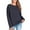 Dark Blue, variant on Lenago Women's T-shirt Long Sleeve Striped Basic Slim Fit Top Casual Crew Neck Tops Plus Size Available S-XXL