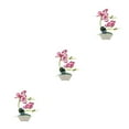thumbnail image 3 of Inteprter Bonsái de orquídeas artificiales, flores falsas, plantas en maceta simuladas de seda con maceta para interior y exterior para fiesta Type1 NO1, 3 of 6