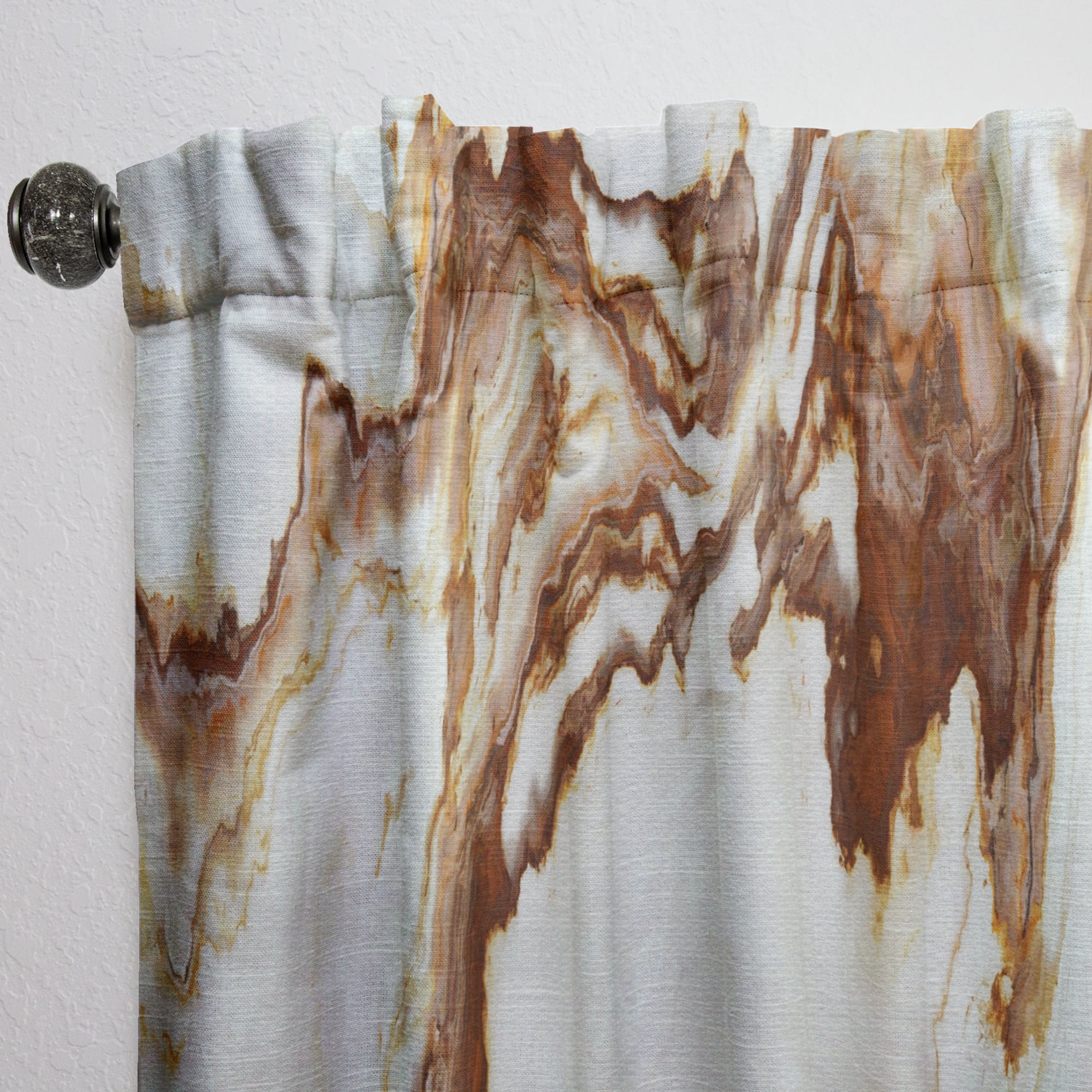 Designart 'Close Up Natural Onyx Texture' Mid-Century Modern Curtain Panel