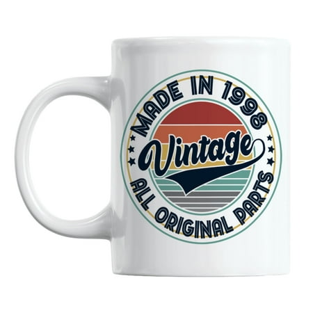 

Vintage Made in 1998 All Original Parts Birthday Coffee & Tea Mug Cup (11oz)