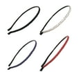 thumbnail image 4 of Qarigey Accesorios para el cabello de ala fina Color puro clásico cara trenzada cuero Simple diadema moda diario tejido diadema estudiantes Accesorio para el cabello Vino rojo, 4 of 6