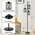 thumbnail image 2 of HearthHarmony Metal Farmhouse Tall Lamp for Living Room, Rustic Standing Lamp with 3 Elegant Cage Heads, Tree Floor Lamps for Bedrooms, Home Office, Bar, 68", Black, Bulb Not Included, 2 of 14
