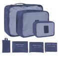 thumbnail image 1 of 6/7PCS Set Travel Organizer Storage Bags Multifunction Packing Cube Bag For Clothes Tidy Portable Wardrobe Suitcase Pouch Case 7pcs Blue, 1 of 6