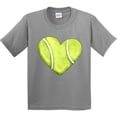 thumbnail image 3 of Inktastic Tennis Ball in Heart Youth T-Shirt, 3 of 5