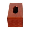 thumbnail image 1 of Caja de papel de seda con tapa de madera, moderna, rectangular, multiusos, para almacenamiento facial rojo, 1 of 9