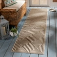 thumbnail image 3 of SAFAVIEH Beach House Tendrils Indoor/Outdoor Area Rug Cream/Brown, 8'6" x 12', 3 of 10