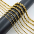 thumbnail image 1 of Tendencias de moda Cadena torcida de acero inoxidable, collar chapado en oro, cadena de clavícula de acero de titanio, 1 of 5