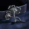 thumbnail image 5 of Rhinestone Ginkgo Leaf Brooch Pin for Women Men Black Plated Elegant Teardrop Crystal Birthstone Leaves Brooches Lapel Pins Vintage Halloween Fall Holiday Dress Accessories Jewelry Gift, 5 of 6
