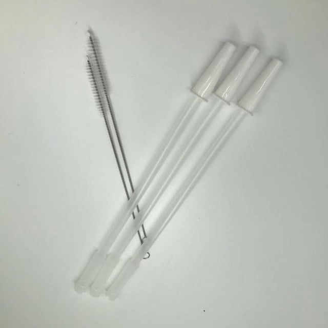 Pajitas Perfecl Transparentes Reutilizables con Cepillo de Limpieza
