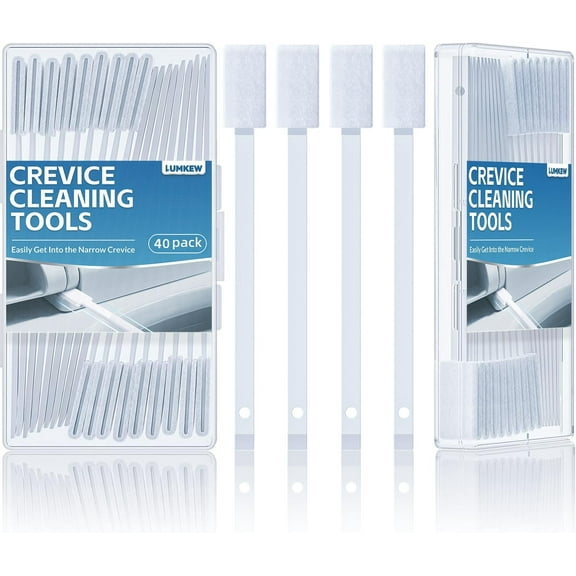 40Pcs Disposable Crevice Cleaning Brushes for Small Spaces, Detail Gaps Scrub Cleaner Brush t for Toilet Bowl Corner, Houhold Cleaning Tool Supplies for Window Track, Door Grooves, Vent Fan