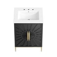 thumbnail image 3 of Modway Awaken 24" Solid Wood and MDF Bathroom Vanity in White/Black, 3 of 7