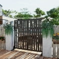 thumbnail image 4 of 72"x47" Outdoor Privacy Screen with Stand Metal Balcony Decorative Screen,Black, 4 of 7
