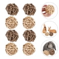 thumbnail image 3 of FRCOLOR Rabbit Chew Toys 8pcs Handmade Rabbit Bunny Straw Willow Balls for Small Animal Chewing and Play,2.56"X2.56"X2.56", 3 of 4