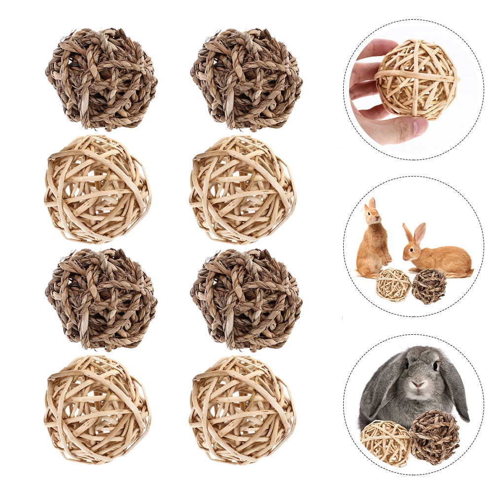 DRAFIDEEP 8Pcs Small Animals Chew Toys Assorted Color Entertainment for Rabbits