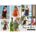 thumbnail image 7 of SHEWIN One Piece Swimsuits for Women Modest Tummy Control Swimdress Vintage Bathing Suits Skirt Swimwear, 7 of 7
