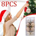 thumbnail image 5 of AYktou 8 Pcs Christmas Balls Ornaments Set, Multiple Types Glitter Christmas Ball Combination Christmas Tree Ornament Gift Hanging Balls for Festivals Birthdays Weddings Tree Decoration, 5 of 6