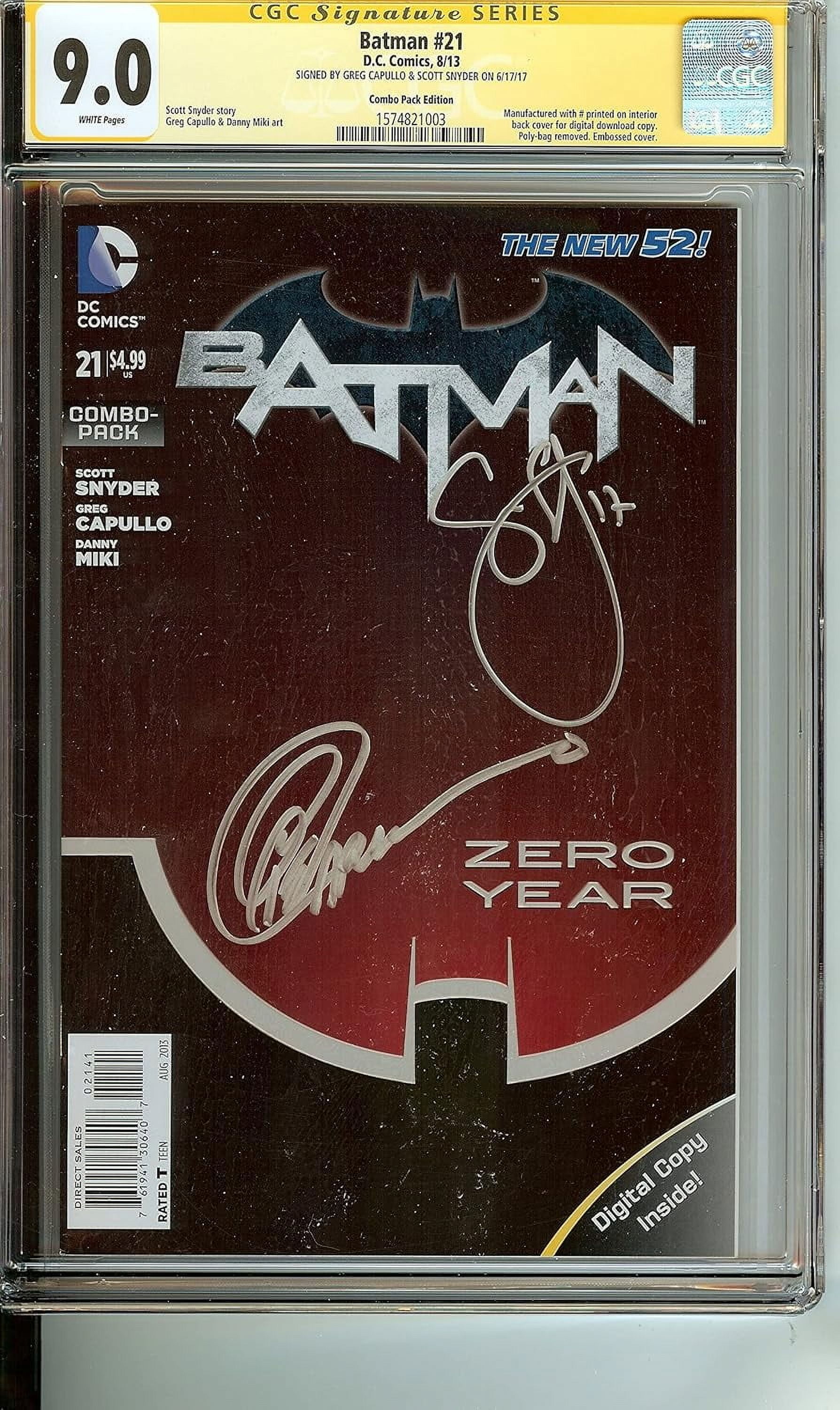 Batman The New 52 #21 1st Duke Thomas Signed Snyder Capullo CBCS 9.0