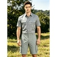 thumbnail image 2 of Men's Hiking Cargo Shorts Outdoor Travel Shorts for Men with Multi Pocket for Fishing Camping Casual Golf Grey green 34, 2 of 8
