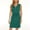 Green, variant on SMihono Summer Dress for Women Plus Size Fashion Women Summer Zipper Hooded Solid Bangde Sleeveless Mini Dress