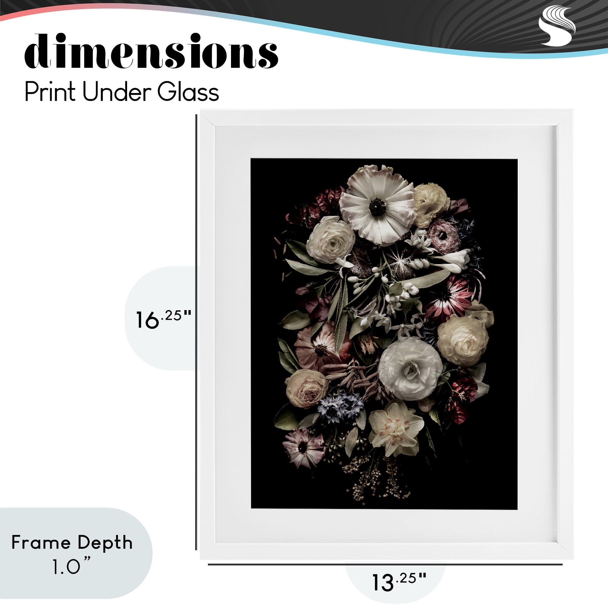Stupell Industries Pale Yellow Roses Cluster White Framed Print Under Glass, design by Carl Kravats