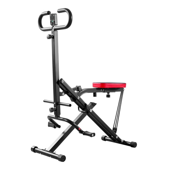 Squat Machine Foldable Glute Trainer with 3 Resistance Bands for Home Leg Workout Black
