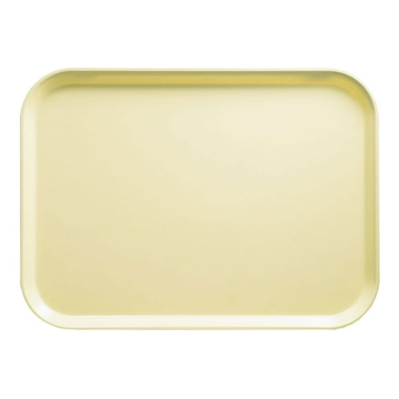 Cambro 1826536 Fiberglass Camtray® Cafeteria Tray - 25 3/4"L x 17 4/5"W, Lemon Chiffon- Case of 6
