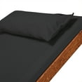 thumbnail image 4 of Deko Living Outdoor Cedar Wood Patio Lounge Chair with Black Textilene Fabric, 4 of 8