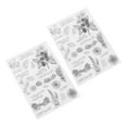 thumbnail image 1 of Loewten 2Pcs Transparent Plants Theme Safe Reusable Material Wide Application Clear For Card Book Envelope,Clear ,Clear Stamping Tools, 1 of 8