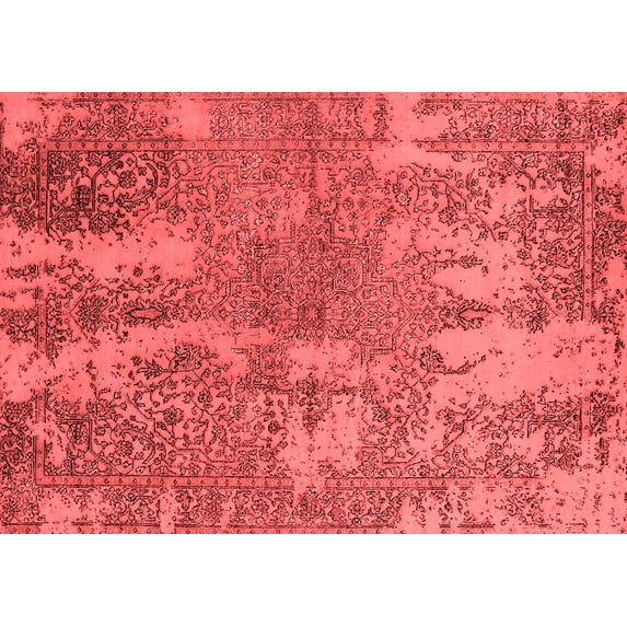 Ahgly Company Indoor Rectangle Oriental Red Industrial Area Rugs, 5' x 8'