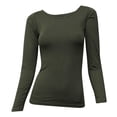 thumbnail image 2 of LAVRA Women's Soft Casual Crew Neck Long Sleeve Shirt, 2 of 5