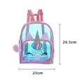 thumbnail image 2 of Mochila de unicornio Mochila transparente Unicornio Mochila para niños Bolsa de hombro Bolsa de libro Mochila de viaje, 2 of 7