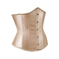 thumbnail image 4 of Aunavey Womens Satin Corset Underbust Boned Waist Cincher Bustier Girdle Shaper, 4 of 7