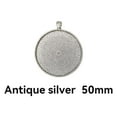 thumbnail image 2 of Guardurnaity Adultos Vintage colgante Base collar tobillera decoración colgante DIY manualidades accesorios Ropa, zapatos y accesorios Miscelánea Plata 50 mm, 2 of 6