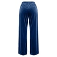 thumbnail image 4 of fatyb Womens Velour Pants Wide Leg Drawstring Velvet Trousers Dressy Business Work Pants with Pockets, 4 of 6