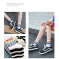 thumbnail image 3 of Calcetines de mujer, calcetines de longitud media, medias de otoño e invierno, calcetines de arcoíris a rayas, calcetines de algodón altos de estilo japonés para mujer, 3 of 5