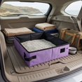 thumbnail image 3 of Portable Foldable Cat Litter Box, Lightweight Travel Outdoor Toilet, Car Camping Sand Pan for Kittens, Purple, M, 3 of 5