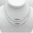 thumbnail image 6 of 14K White Gold 0.8mm Octagonal Snake Pendant Chain, FREE Microfiber Cloth, Shiny Link Mens Womens Necklace, Giorgio Bergamo 18, 6 of 8