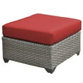 thumbnail image 1 of TK Classics Florence Wicker Patio Square Ottoman in Red, 1 of 1