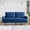 Blue, variant on Lovelock 69" Mid-Century Modern 3 Seater Sofa, Velvety Smooth Upholstered Sofa Couch with Wooden Legs, Suitable for Apartment, Dorm, Bedroom, Blue