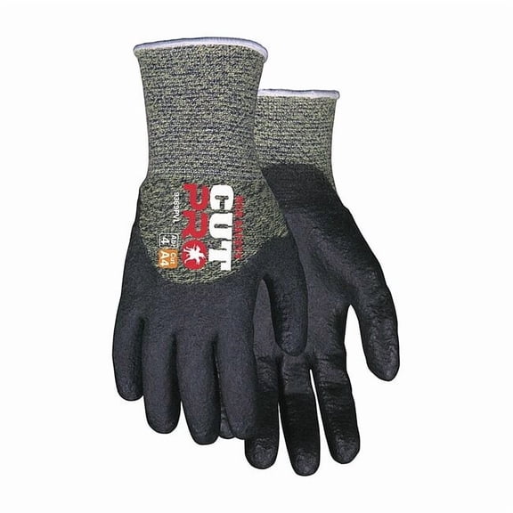 Cut Resistant Coated Gloves, Cut Level A4 ,Dipped ,PVC ,Smooth ,S 1 PR