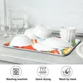 thumbnail image 7 of Yayeee Dish Drying Mat for Kitchen Counter 16"x18" Microfiber Absorbent Pad, Blue Tomatoes, 7 of 7