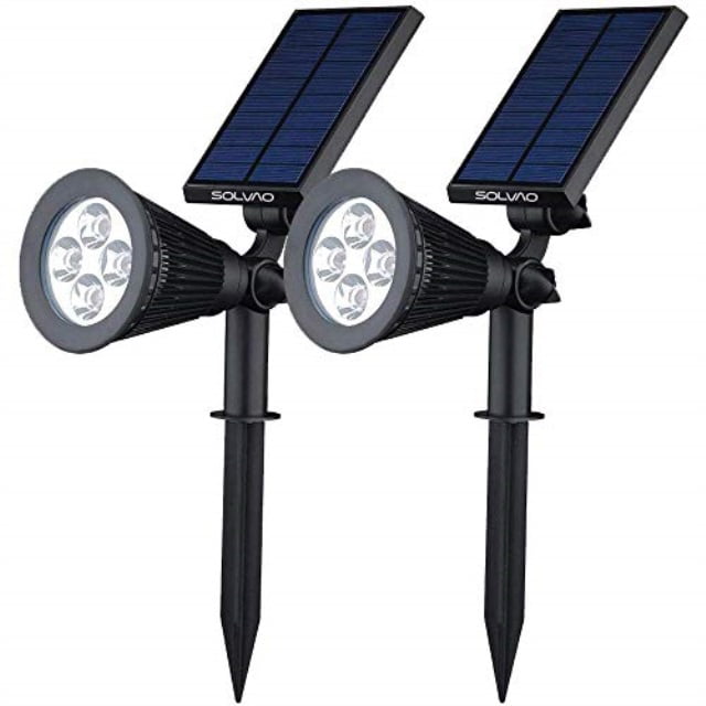 2 Pack Solar 50 LED Spot Light Outdoor Garden Landscape Flood Lamp Waterproof 