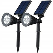 SOLVAO Solar Spot Lights for Outside - Outdoor Solar LED Spotlights (2 Pack)