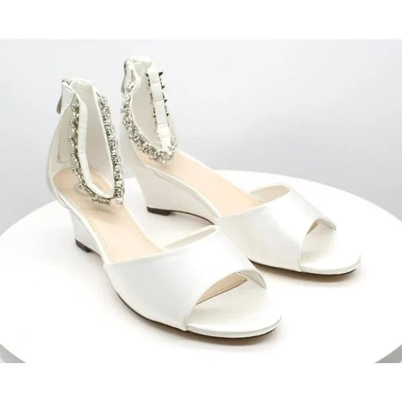 journee collection womens connor pumps zip open toe wedge heel