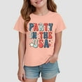 thumbnail image 2 of TOWED22 Girls Graphic 4th of July Shirts American Flag Tshirt Patriotic Top Independence Day Tee Tops（Light Pink,2-3 Y）, 2 of 4