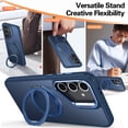 thumbnail image 5 of ANTSHARE for Samsung Galaxy S24 FE Case with 360°Rotatable Magnetic Stand & 9H ScreenProtector-Blue, 5 of 7