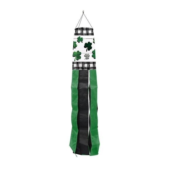 Briarwood Lane Checkered St. Pat's Shamrocks Windsock